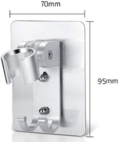 Strong Adhesive Shower Head Holder Adjustable Shower Wand Holder, Handheld Shower Head Wall Mount with 2 Hooks