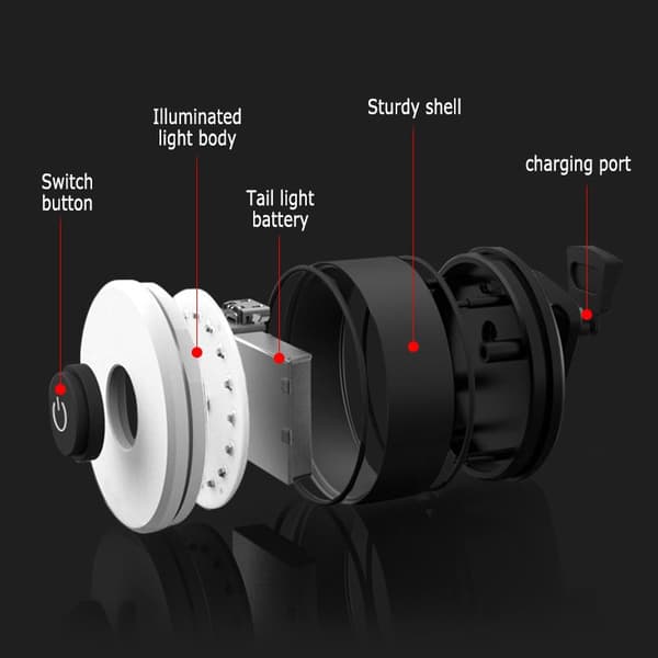 Bicycle Taillight, Suitable for Bicycles, LED Taillight, USB Rechargeable, Red Light Waterproof, Helmet Backpack LED Light Safety Warning, Red red