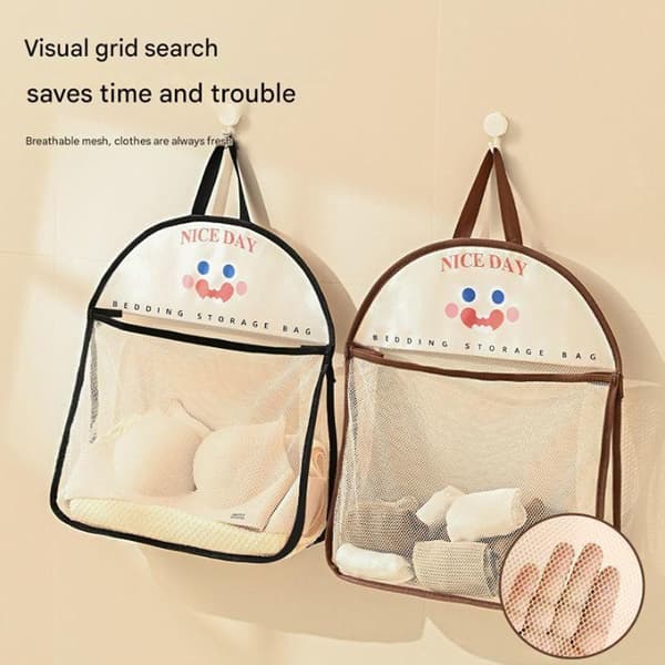 Ventilated Wardrobe System for Underwear, Separate Mesh Pockets, Efficient Room Storage Solution, Hanging Storage Bag