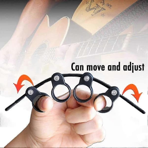Justerbar Finger Expander, Modstandsbånd til Guitar Bas Piano Finger Speed System, Håndtræner Forstærker Tilbehør