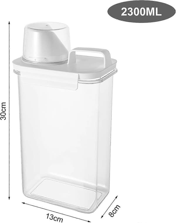 2300ML Opbevaring til vaskemiddel, Vaskemiddelbeholder Dispenser Flydende vaskemiddel-FF-