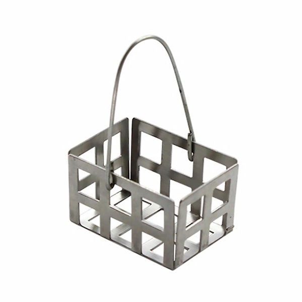 Hjemmedekoration Mini Kurve Håndtag Miniature Vævede Kurve Små Frugtkurve Dukke Opbevaringskurv Miniature Silver 2.8X1.6CM