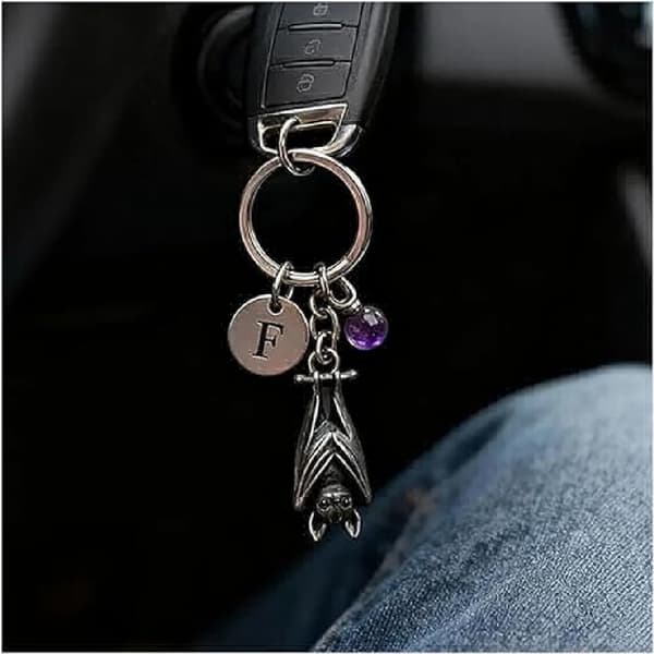 Encouraging Bat Keychain - Thoughtful Handmade Inspirational Keychain Personalized Emotional Support Gift with Bat