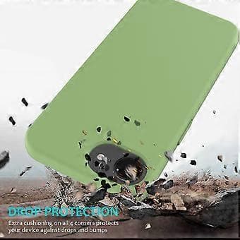 För iPhone 16e Skal Stöttåligt Flytande Silikon Mjukt Foder Baksida Telefonskal - Mintgrön Mint Green