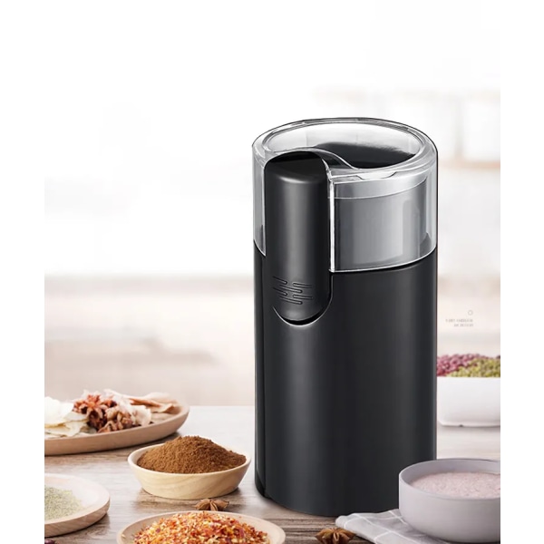 Elektrisk kaffekværn i rustfrit stål til dryp, percolator, fransk presse, espresso og tyrkisk kaffemaskiner (sort)