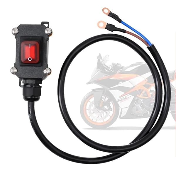 Power Cut-Off Kit - Motorcycle Switch, Battery Disconnect, Waterproof Isolator | Heavy Duty Engine Control, Multi-Length Cable