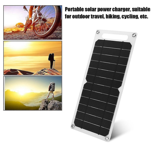Solpanel 6W 5V Utomhus Monokristallin Solcellsladdare Kompatibel Med Utomhuscykling Klättring Cam
