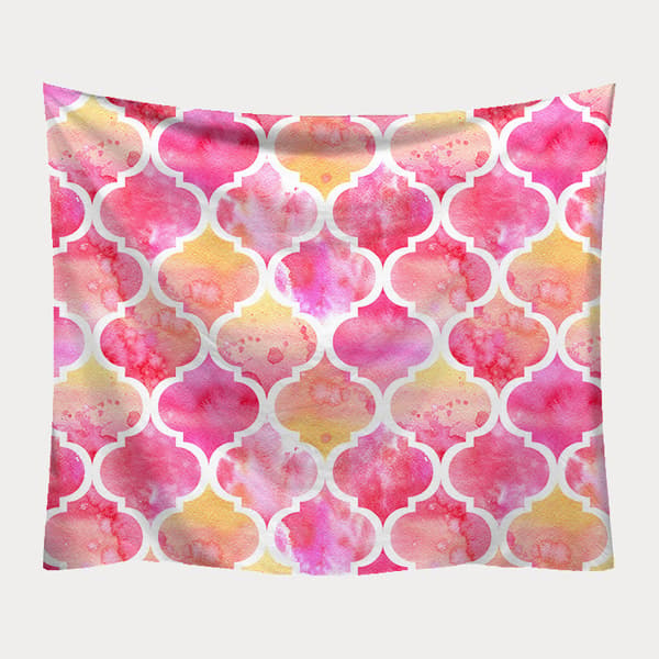 1 stk. rosa 200X150CM gobelin strandhåndklæde vægbrusedraperi