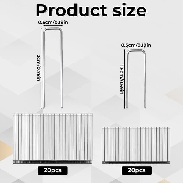 40 st Plantation Shutter Staples Pins Ersättningssortiment