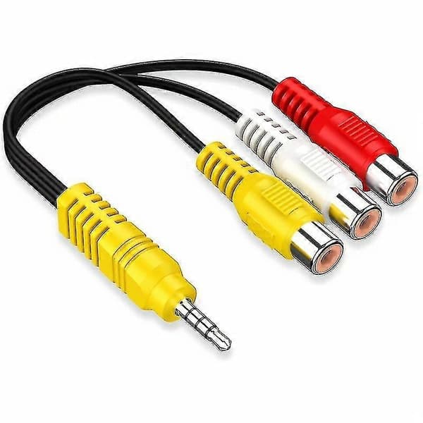 RCA til 3,5 mm AV-indgangsadapter til TCL TV - Erstatning for video- og lydkomponentkabel