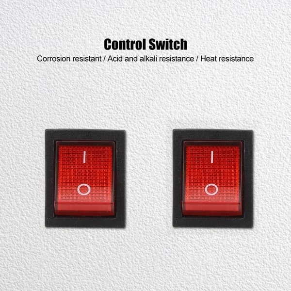 Industrial Control Accessories 5pcs 16A 250V 4-Pin Rocker Switch with Red Light