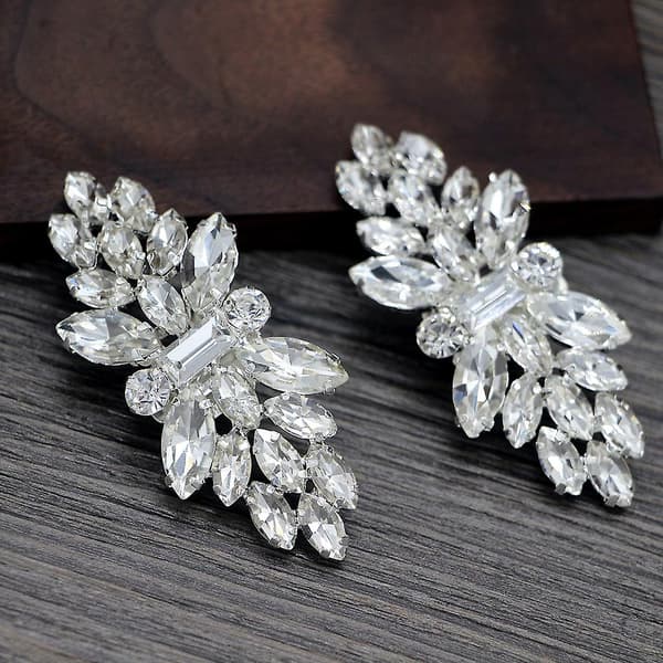 2 Stykker Høyhælte Skospenn Elegante For Rhinestone Skoklips