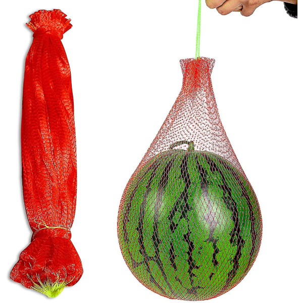 100 st återanvändbara nätpåsar i nylon, hängande nätpåsar för vattenmeloner, tjockare återanvändbara fruktnätpåsar för att hänga vattenmeloner