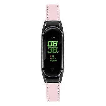 Til Xiaomi Smart Band 8 Ægte Læderrem med Sort Urkasse Stil C Style C