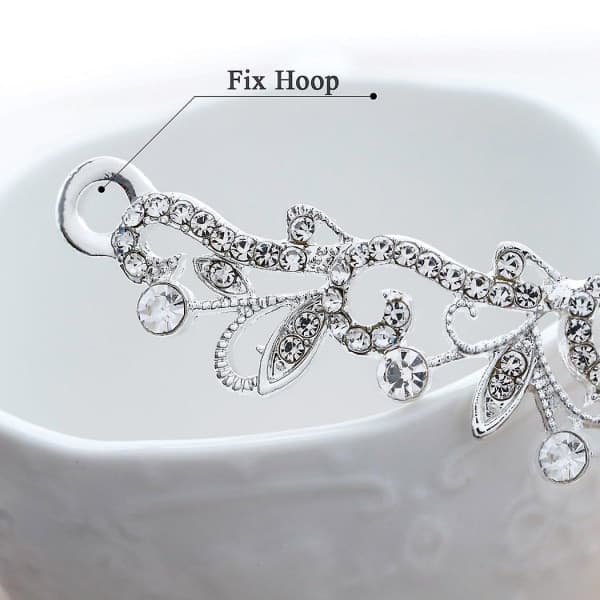 Kristalltiara Sølvkrone Brud Prinsesse Rhinestone Hårpynt Dekor