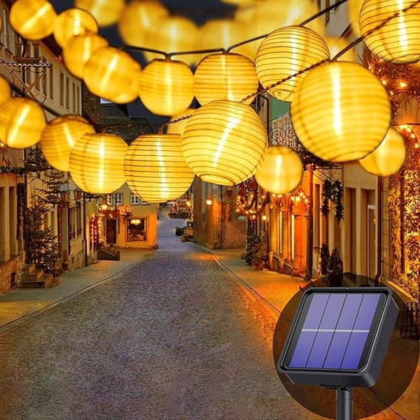 Aurinkokennovalot ulkokäyttöön - 7 m - 50 lyhtyä LE