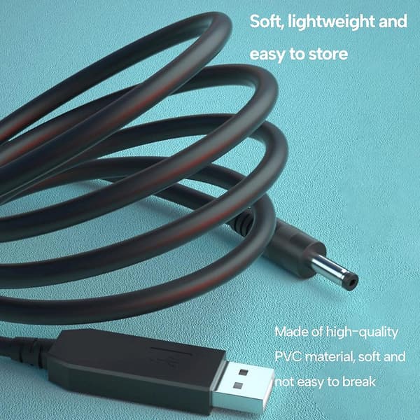 USB 5V til DC 5.5mmx2.1mm 9V12V Ladekabel Strømkabel Stik Co