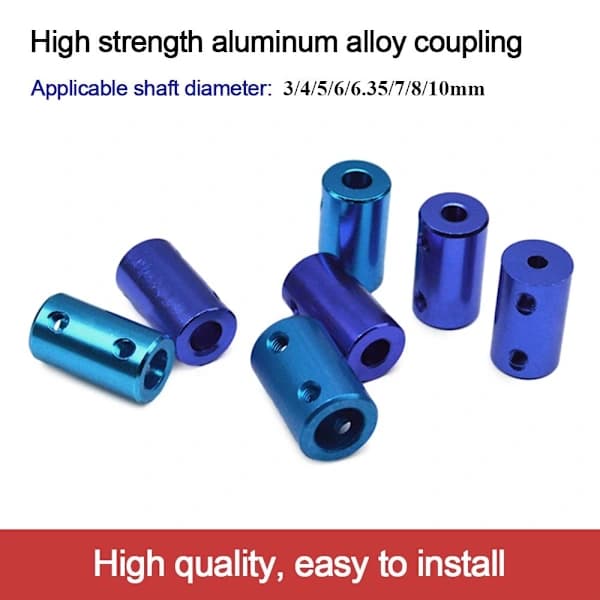 2 stk. Stive akselkoblinger 3D-skriverdeler 6MM-10MM
