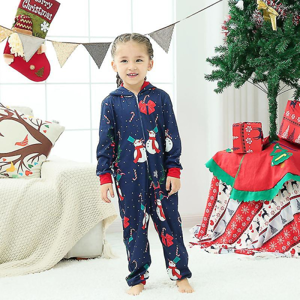 Förälder-barn Familjekläder Jul Pyjamas i ett stycke Vår och höst Förälder-barn Pyjamas Hemkläder18mbaby 18m baby