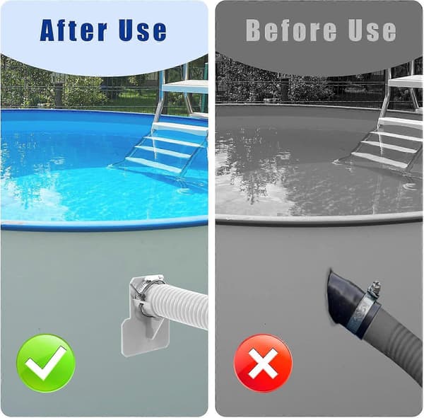 4 st Poolslanghållare, Rörformade Pooltillbehör, Pooltillbehör