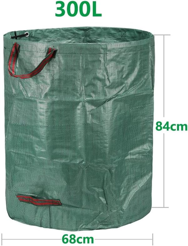 2 st 300L trädgårdsavfallspåsar (H84cm, D67cm)