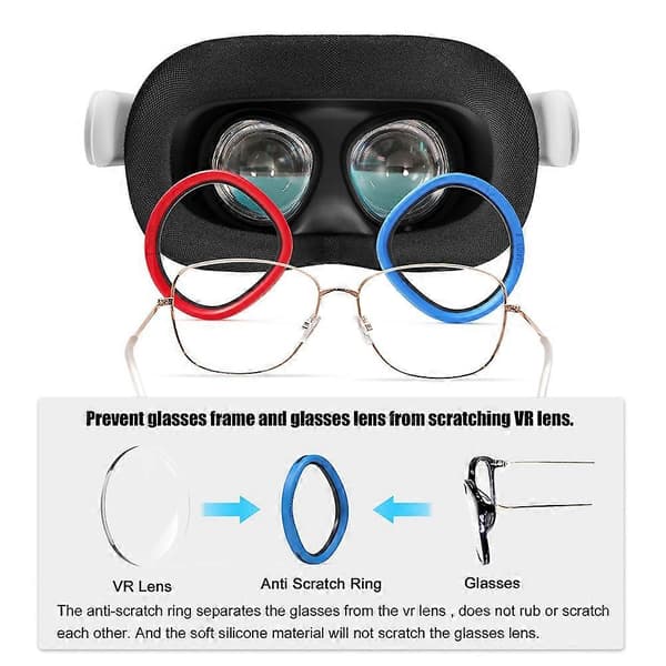 AMVR OOM Anti-ridsebeskyttelsesringe til Oculus Quest 3S, Quest 2, Rift S, Oculus Go - VR-tilbehør