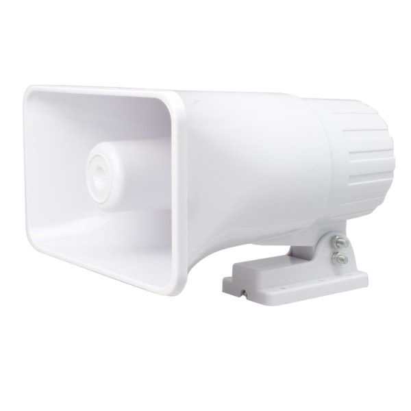 Sirenehorn, 150dB elektronisk alarm Sirenehorn sikkerhetsalarmsystem – innendørs/utendørs (hvit)