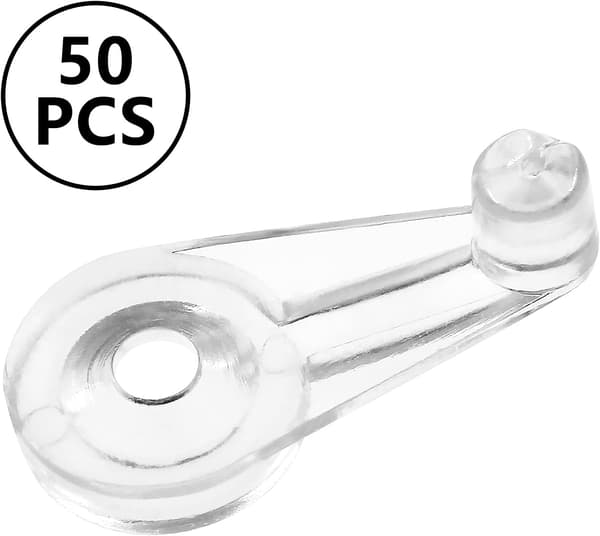50 stk. glasfastholdelsesclips sæt 50 stk. klar klar Clear
