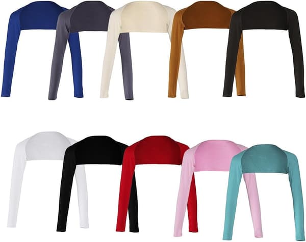 Långärmad Bolero-shrug för kvinnor - One Size