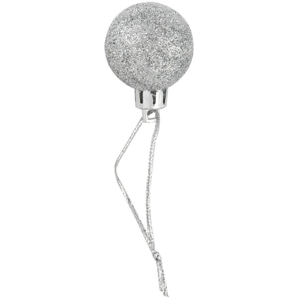 24 st glänsande XMAS-kulor enkel chic silver julgransprydnad