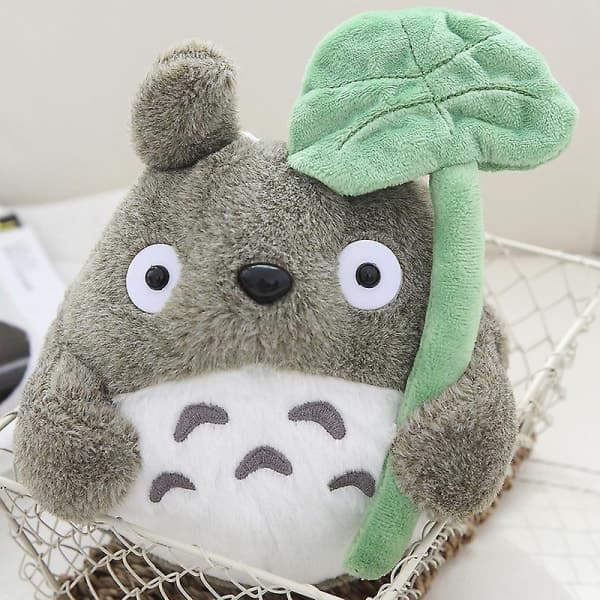 Totoro Pehmolelu - Pehmeä Täytetty Eläin Lootuslehdellä (22cm)