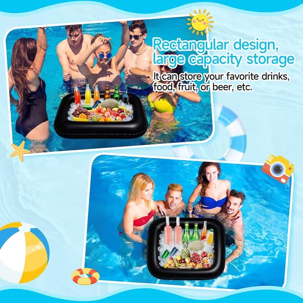 Floating Pool Bar Tray, Pool Buoy, Floating Cup Holder for Parties, Celebrations, and Beaches