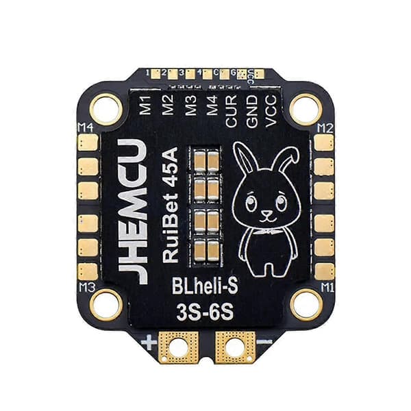 JHEMCU RuiBet ESC BLHELI S Dshot600 4in1 Borstlös ESC 3-6S M4 för RC FPV Freestyle Flight Controller