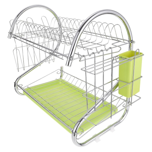 Kotitalouden astioiden kuivausteline Astianpesukone Rauta Astioiden tyhjennys Säilytysteline (vihreä)Vihreä39X37.5X25 Green 39X37.5X25CM