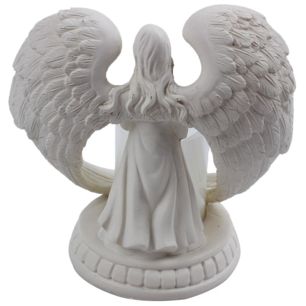 Kreativa Resin Angel Figurines Elektronisk Ljusstake Hantverk Heminredning Angel Miniatyr Candle Hold