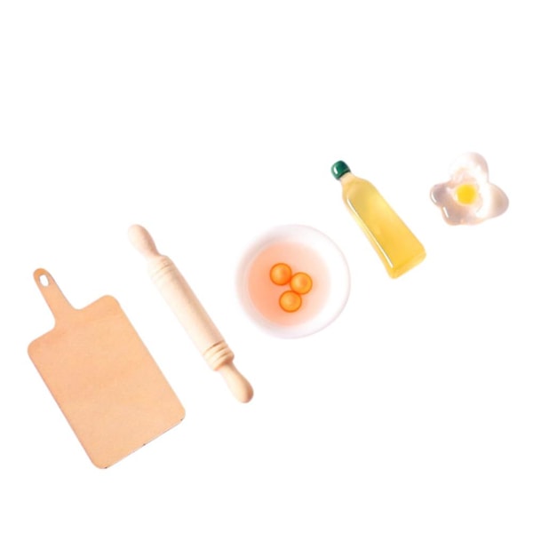 Miniature Toys Pretend Play Kitchen Set Home Appliance Toy Mini Egg Model Egg Bowl ModelAssorted Col