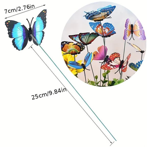 20 - Simulerede sommerfugle flagrer i vinden 20 stk 20pcs