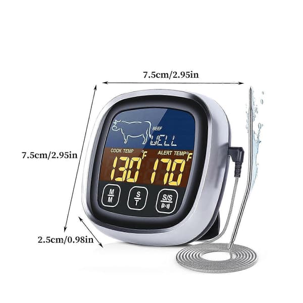Digital Meat Thermometer Waterproof with Instant Read for Grilling, Cooking and Baking BBQ