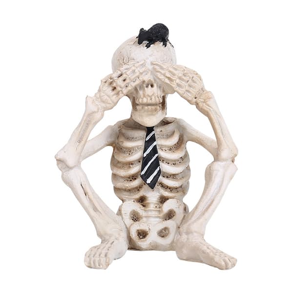 Skull Resin Ornament Creative Decorations Home Desk Halloween Prop Decoration