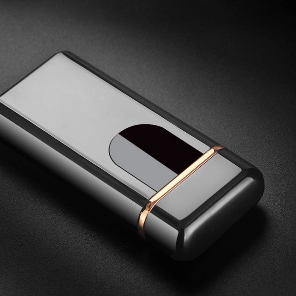 Vindtät Plasma Elektrisk Tändare USB Uppladdningsbar Smart Magic Tändare för Camping Jakt Backpacking Vandring Fire Survival (svart)