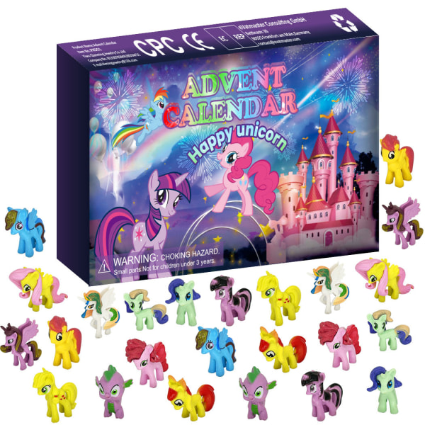 Juleminifigurer-serie, Begrenset utgave Mysterie-minifigur Blind Bag, Samlefigurer med leketøytilbehør Unicorn doll 24pcs