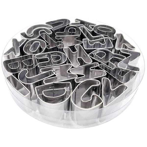 Alfabetkageforme i rustfrit stål, talforme, kagedekorationsforme, fondantforme