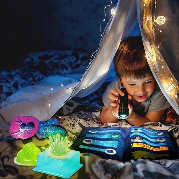 Glow-in-the-Dark Science Experiments Set Morsomme pedagogiske leker for gutter og jenter A A
