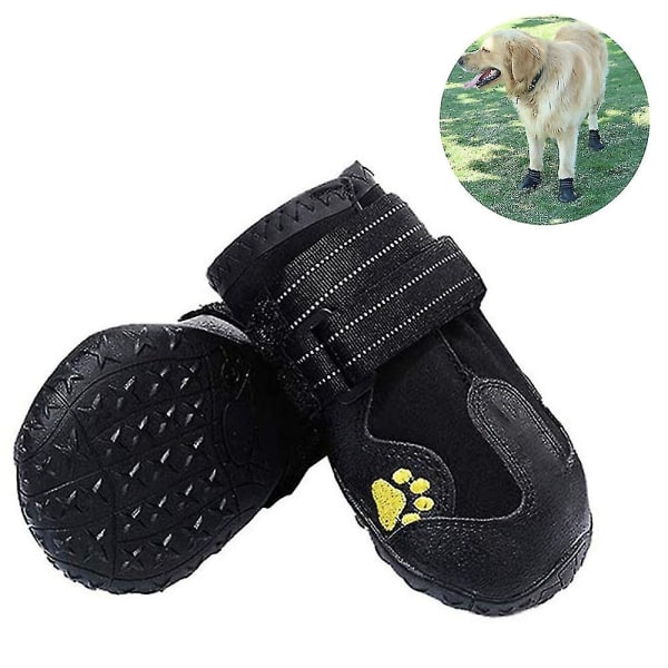 4pcs Set Dog Boots,waterproof Dog Shoes,dog Booties With Reflective