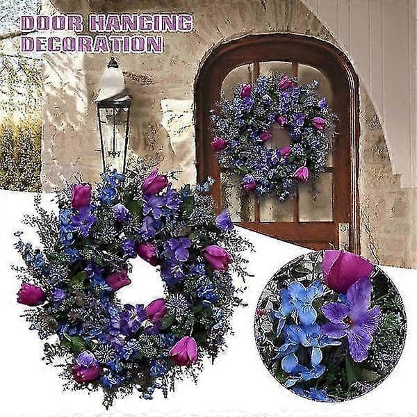 Spring Summer Wreath Artificial Front Door Garland Creative Outdoor Decor