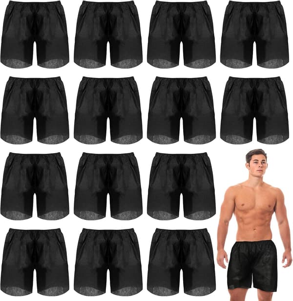Engangs boxershorts til mænd, sort undertøj til rejser, antal_pakker