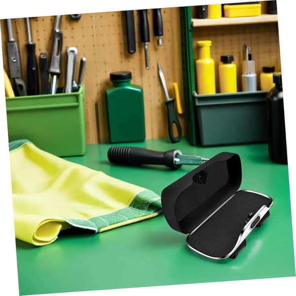 Sun Visor Glasses Case Clip for Car Sunglasses Holder Open Eyewear Storage Organizer Black