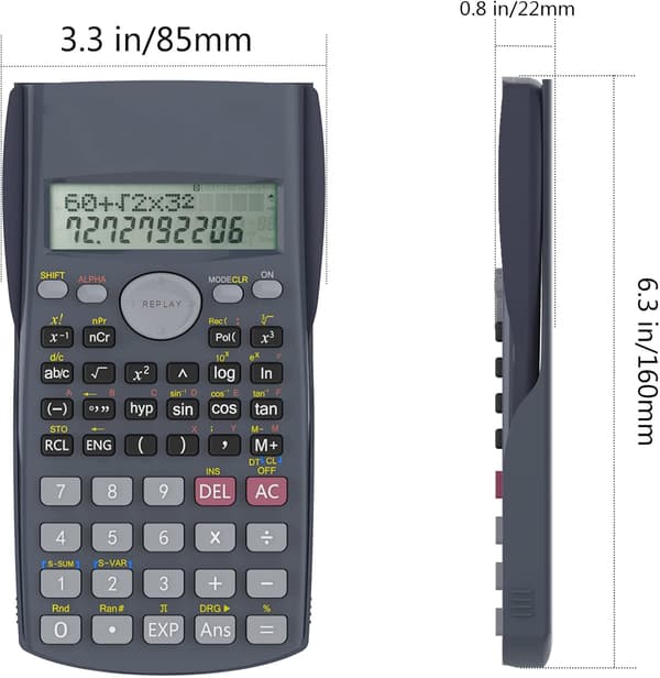 Scientific Calculator for Engineers, Suitable for School and Business, Black
