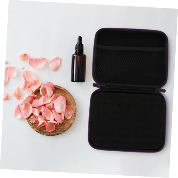 Essential Oil Portable Organizer 63 Compartments, 3ml Roller Bottle Storage Case for Travel