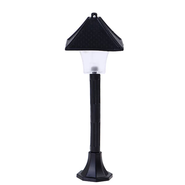 1:12 Dukkehus miniatyr park gatelykt LED-lampe lyktestolpe